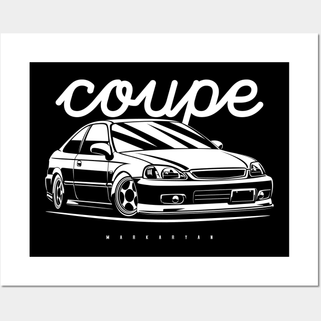 Civic EK Coupe Wall Art by Markaryan